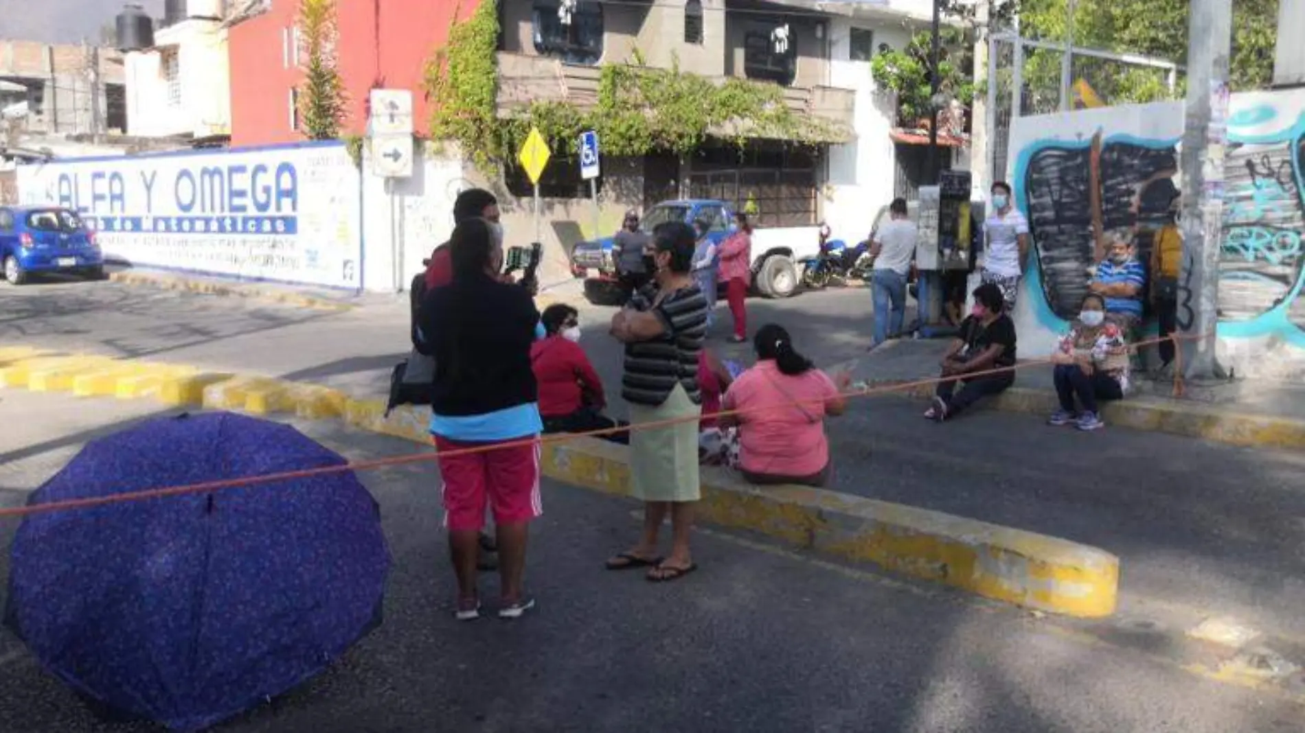 protesta falta de agua chilpo